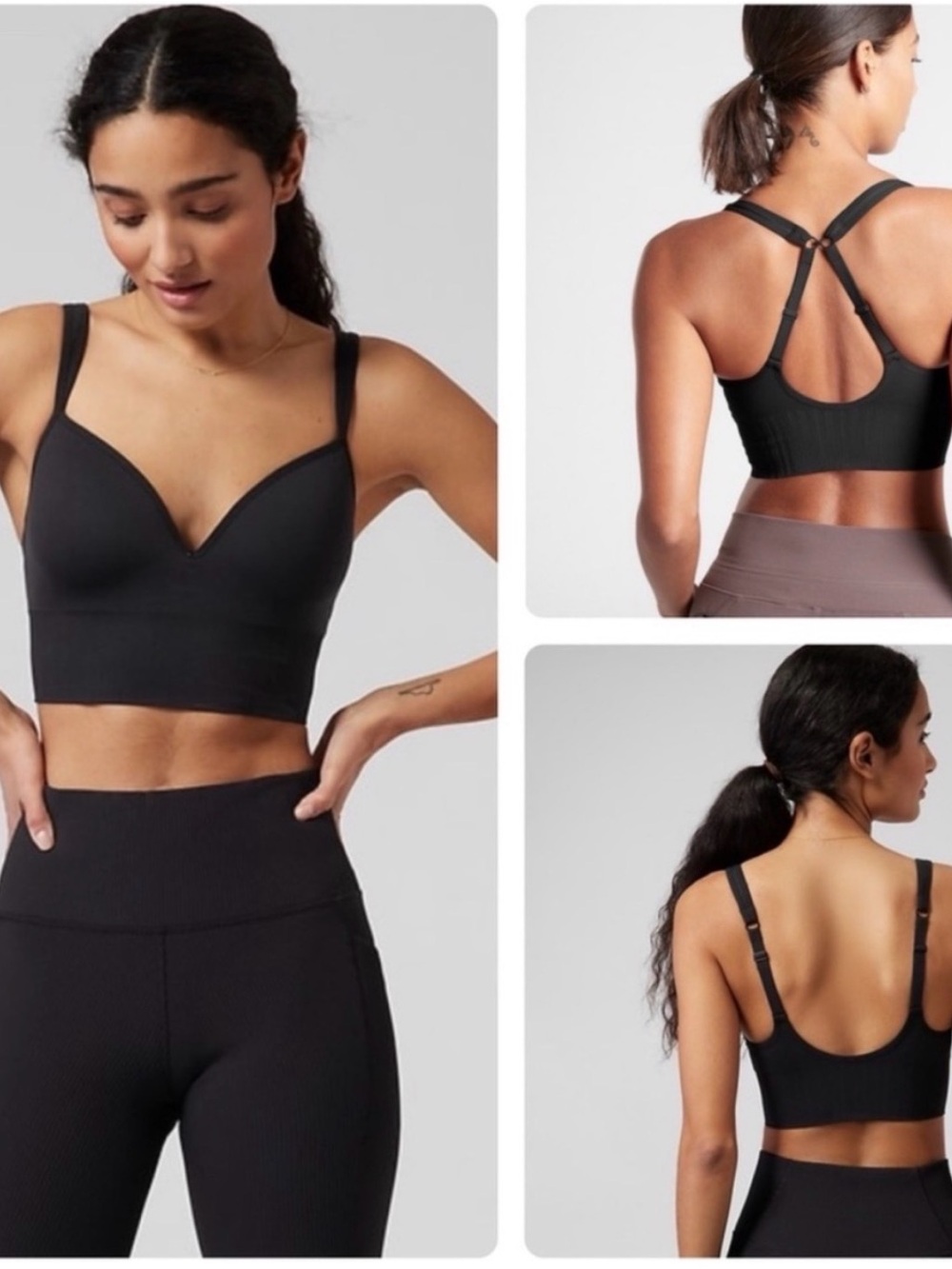 Athleta Embrace Bra Black Medium Sports Bra